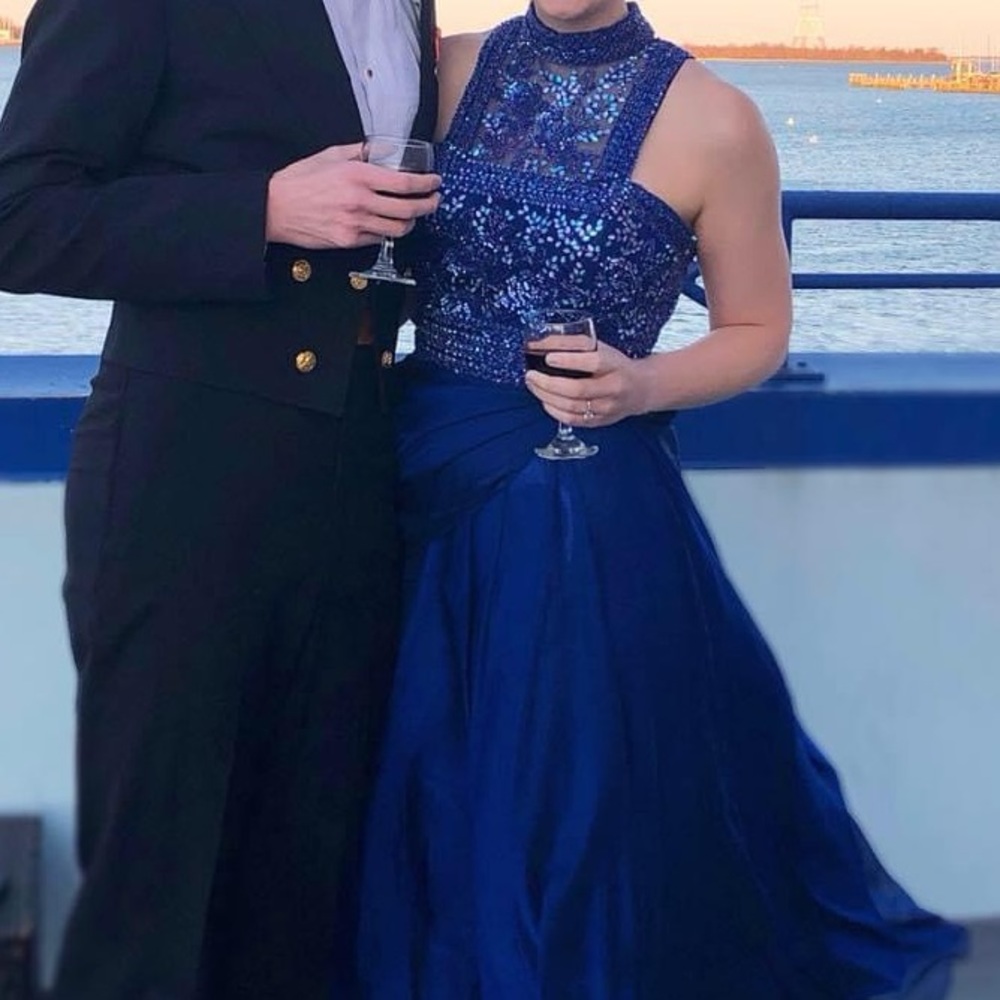 NWOT Sherri Hill Royal Blue Ball Gown